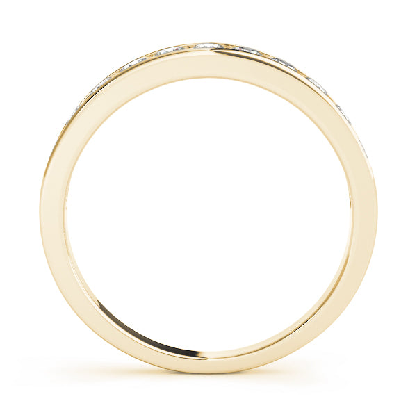 Channel Set Wedding Band