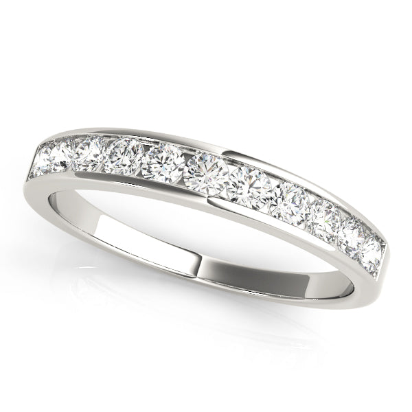 Channel Set Wedding Band