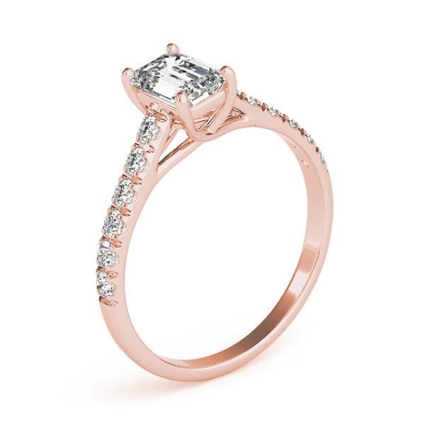 Single Row Trellis Prong Set Engagement Ring