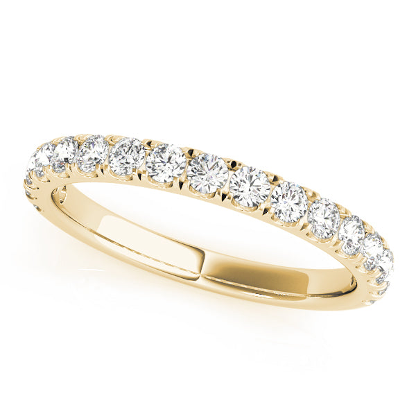 Straight Split Prong Wedding Band