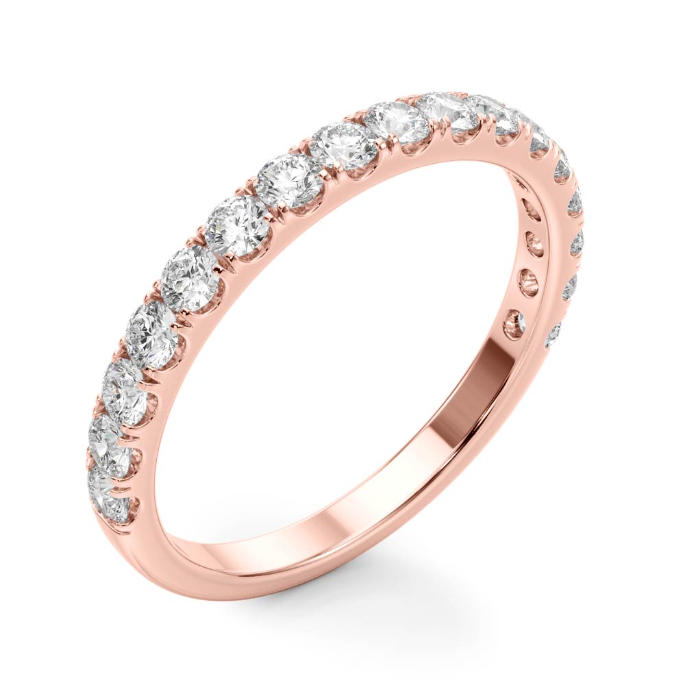Straight Split Prong Wedding Band