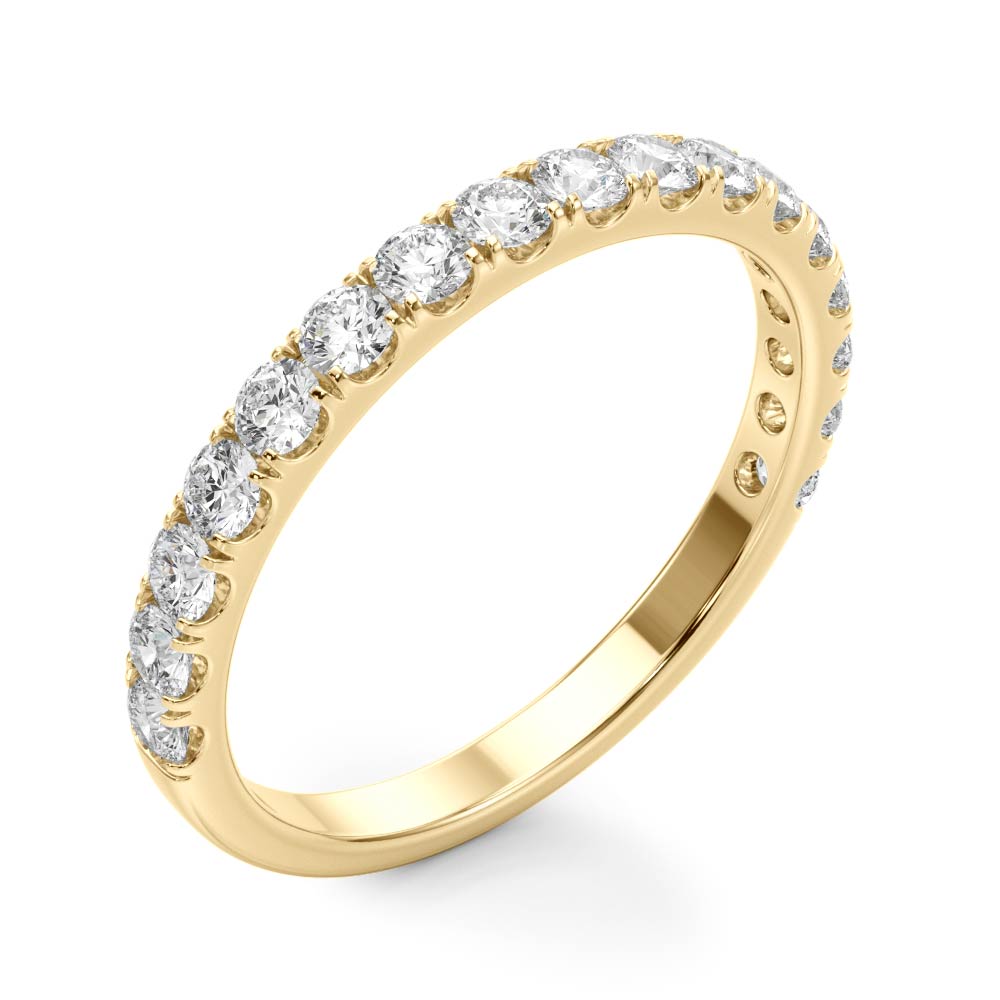 Straight Split Prong Wedding Band