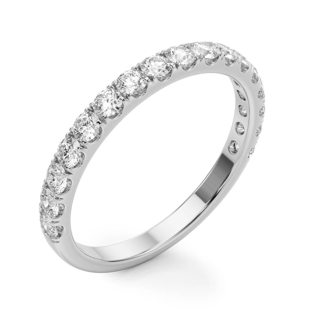 Straight Split Prong Wedding Band