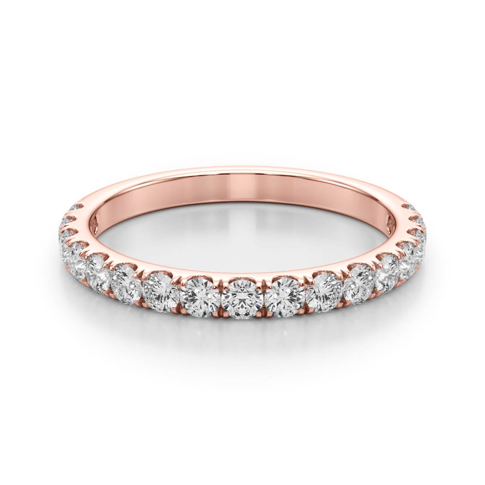 Straight Split Prong Wedding Band