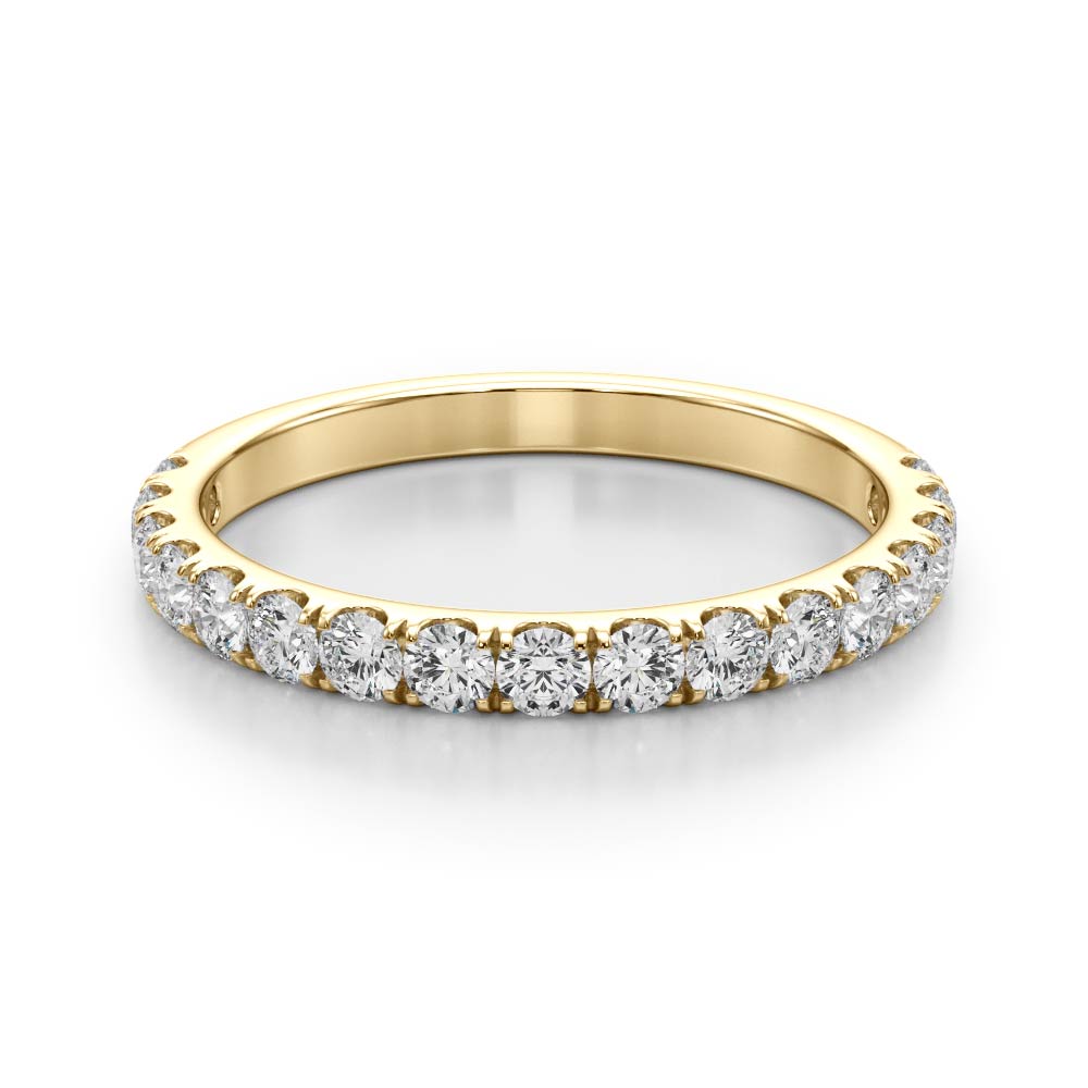 Straight Split Prong Wedding Band