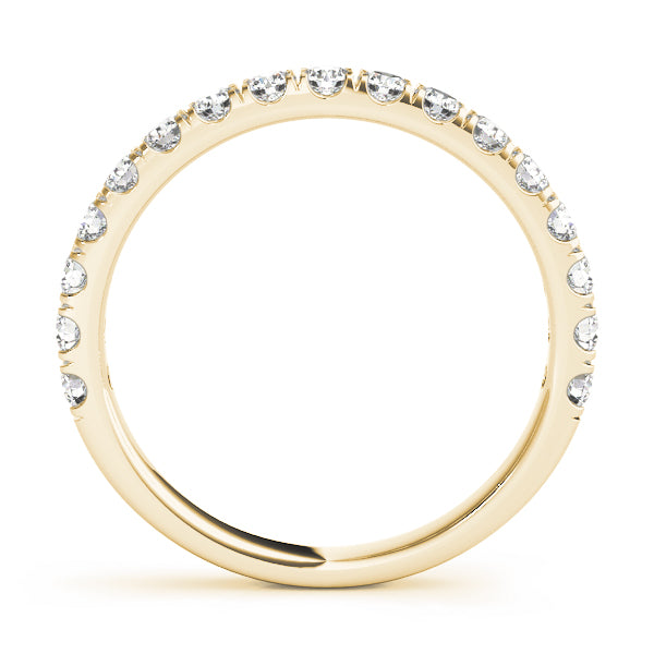 Straight Split Prong Wedding Band