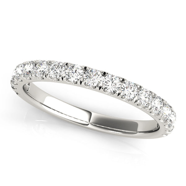 Straight Split Prong Wedding Band