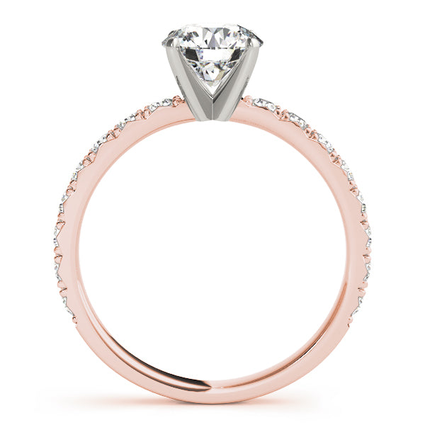 Single Row Diamond Engagement Ring