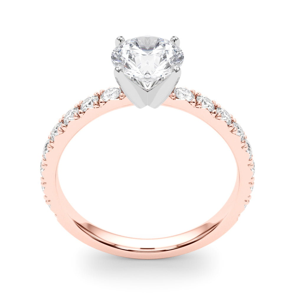 Single Row Diamond Engagement Ring