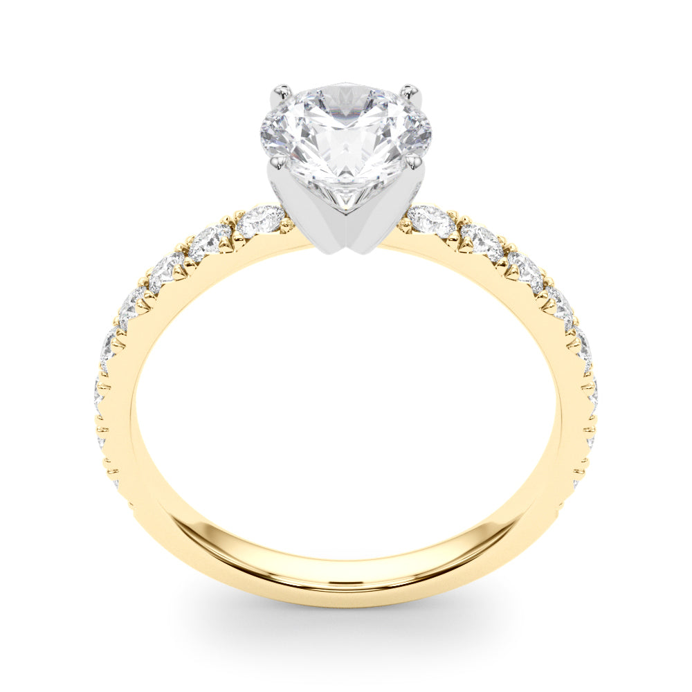 Single Row Diamond Engagement Ring