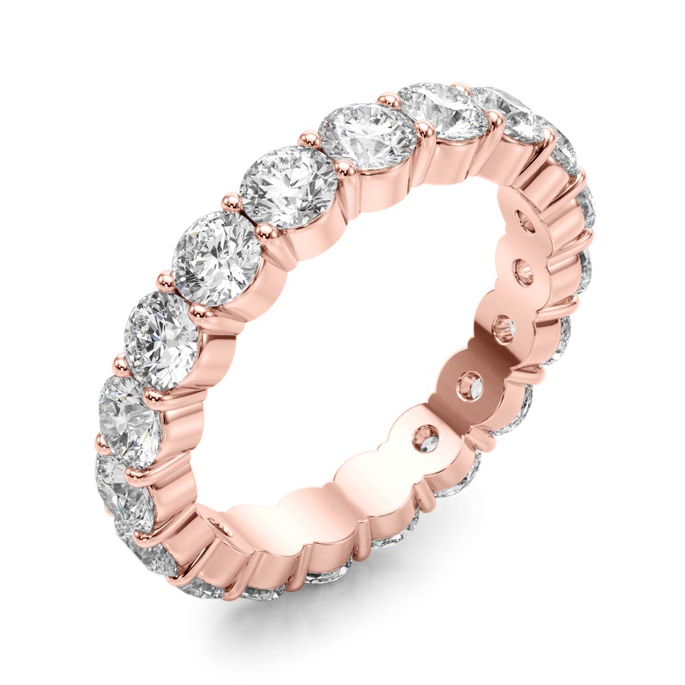 Shared Prong Eternity Wedding Bands