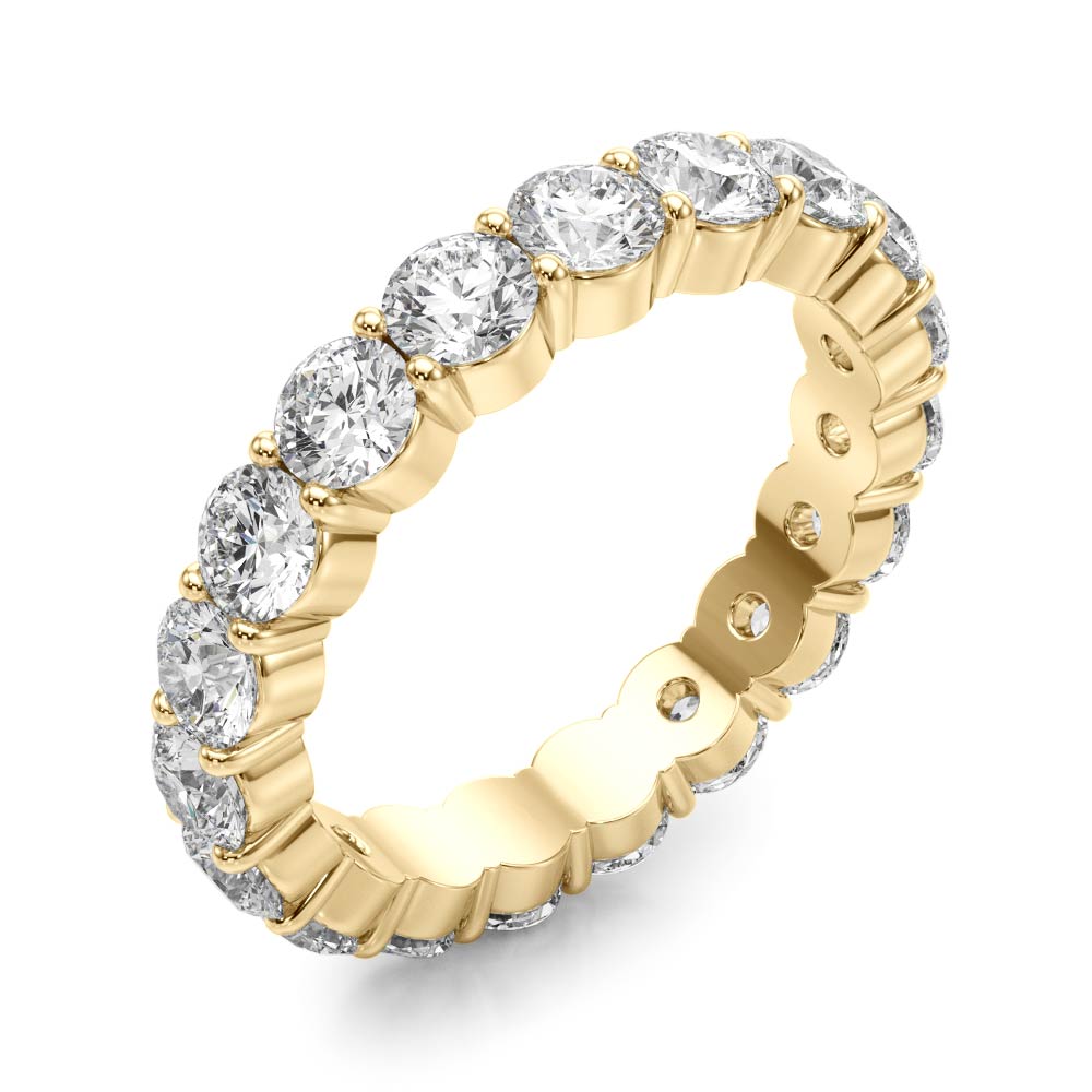 Shared Prong Eternity Wedding Bands