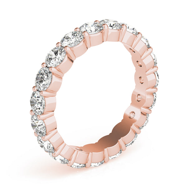 Shared Prong Eternity Wedding Bands