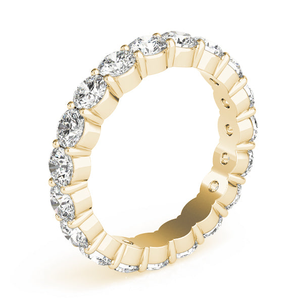 Shared Prong Eternity Wedding Bands