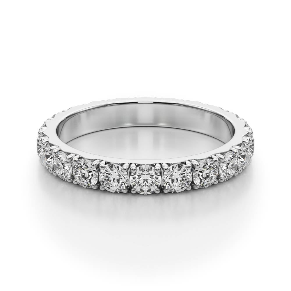 French-Cut Eternity Wedding Band