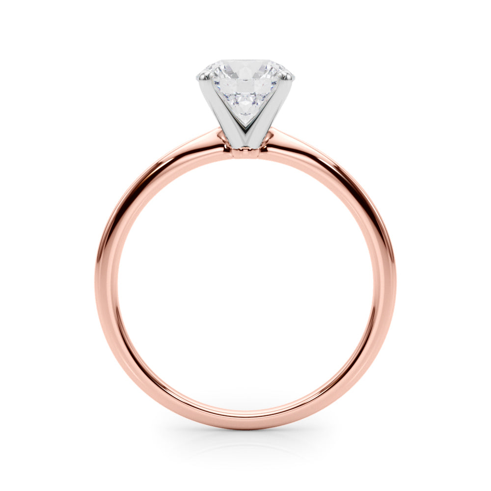 Round 4-Prong Solitaire Engagement Ring