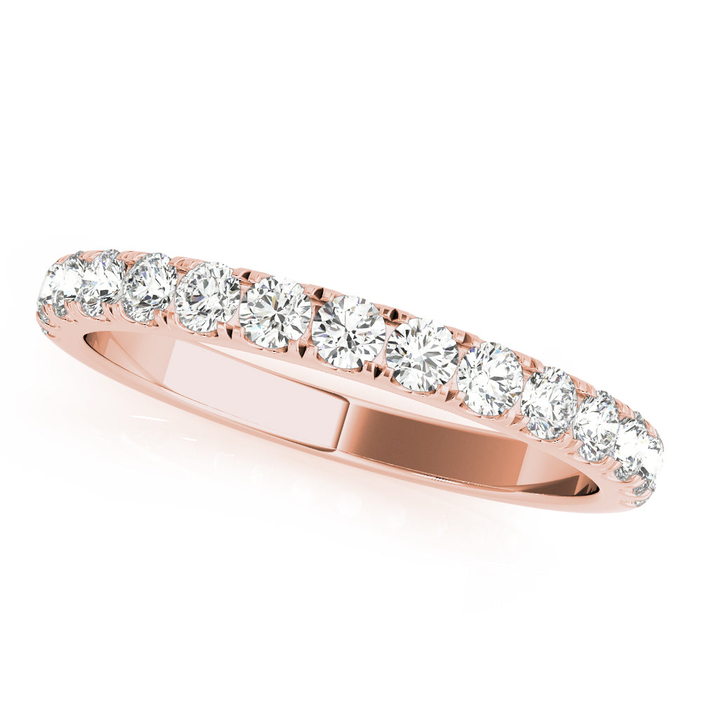 Straight Split Prong Diamond Wedding Band