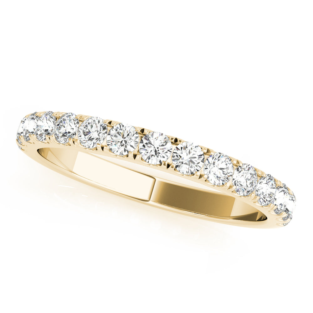 Straight Split Prong Diamond Wedding Band