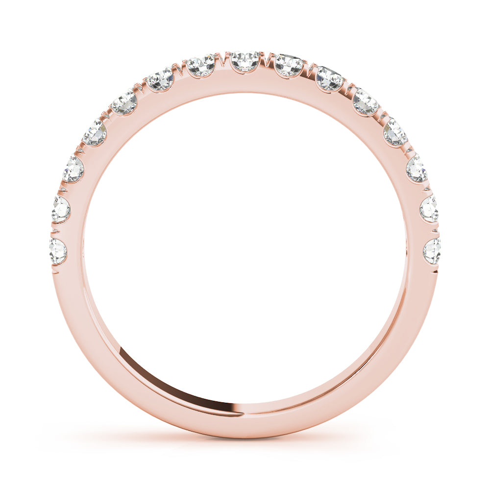 Straight Split Prong Diamond Wedding Band