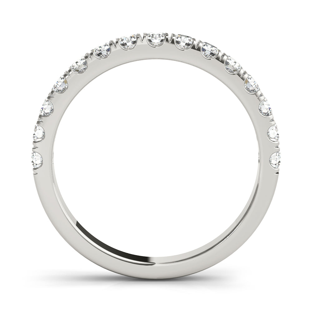Straight Split Prong Diamond Wedding Band