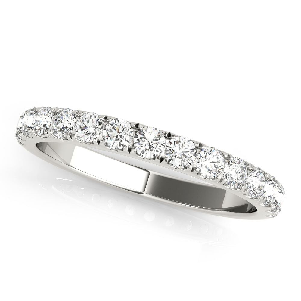 Straight Split Prong Diamond Wedding Band