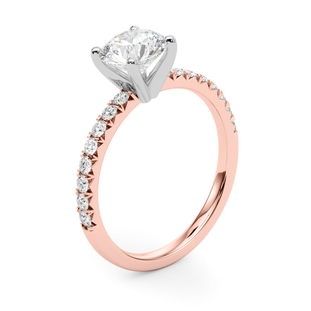 Accented Round Engagement Ring
