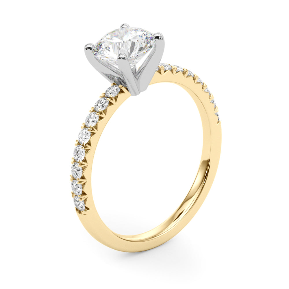 Accented Round Engagement Ring