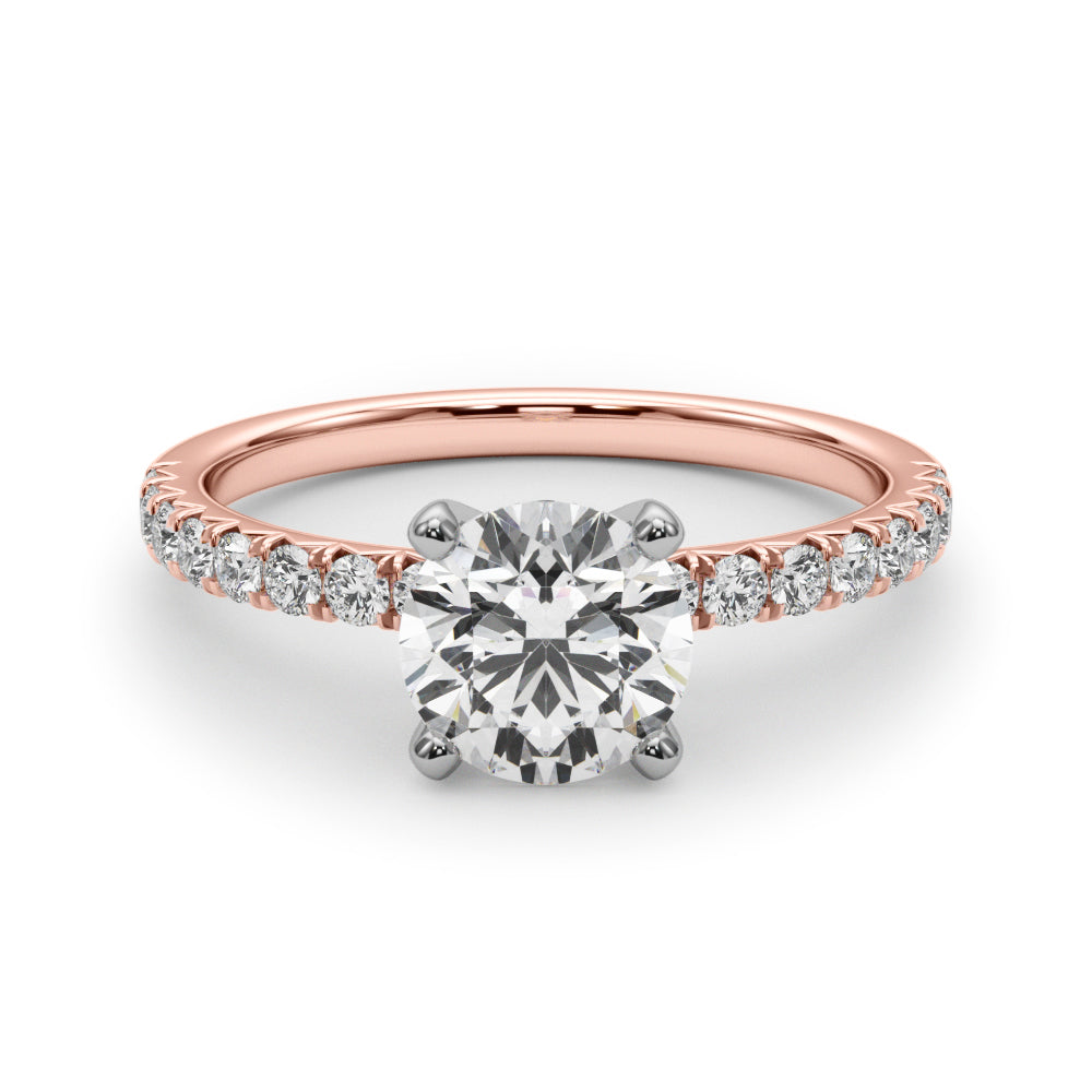 Accented Round Engagement Ring