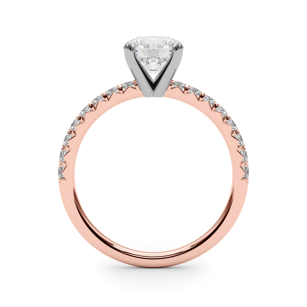 Accented Round Engagement Ring