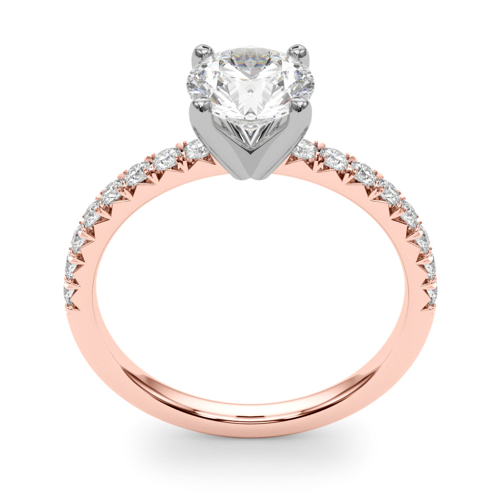 Accented Round Engagement Ring
