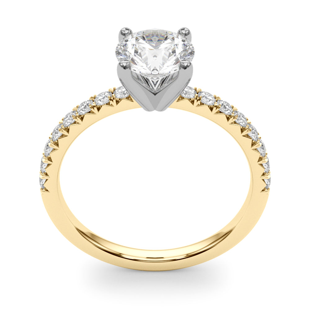 Accented Round Engagement Ring