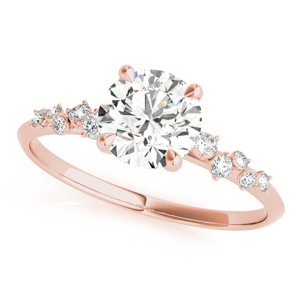 Scattered Diamond Engagement Ring