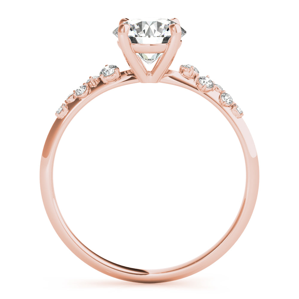 Scattered Diamond Engagement Ring