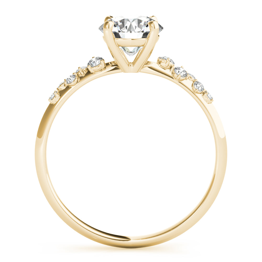 Scattered Diamond Engagement Ring