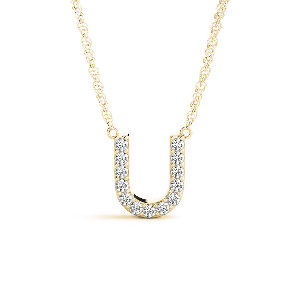 Initial U Pendant