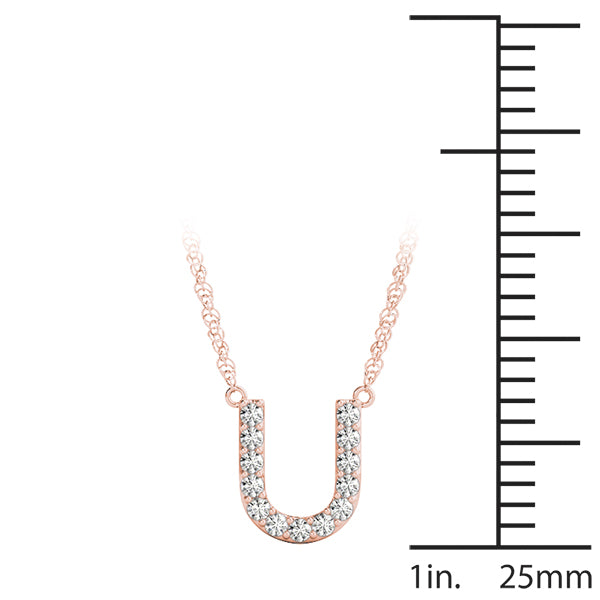 Initial U Pendant