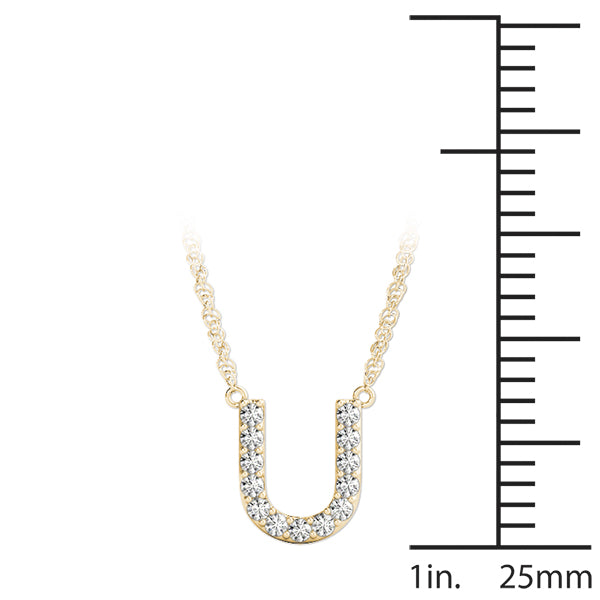 Initial U Pendant
