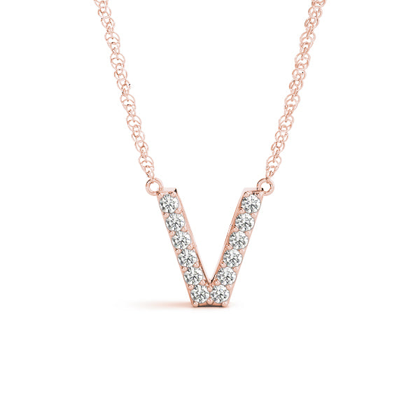 Initial V Pendant