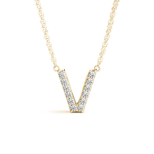 Initial V Pendant
