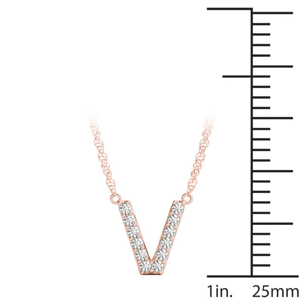 Initial V Pendant