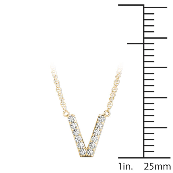 Initial V Pendant