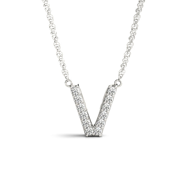 Initial V Pendant