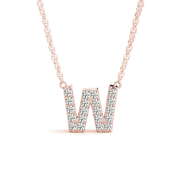 Initial W Pendant