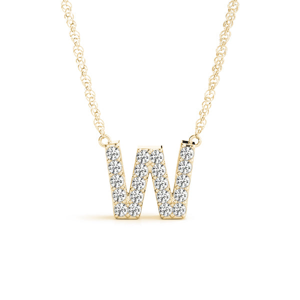 Initial W Pendant