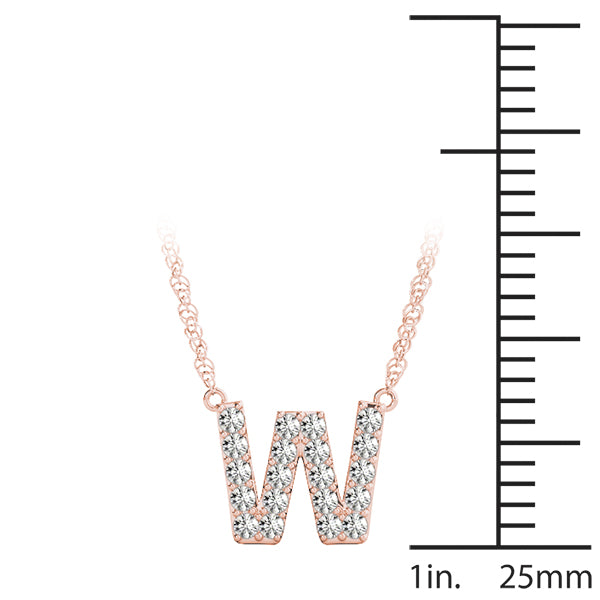 Initial W Pendant