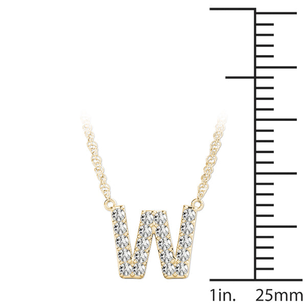 Initial W Pendant