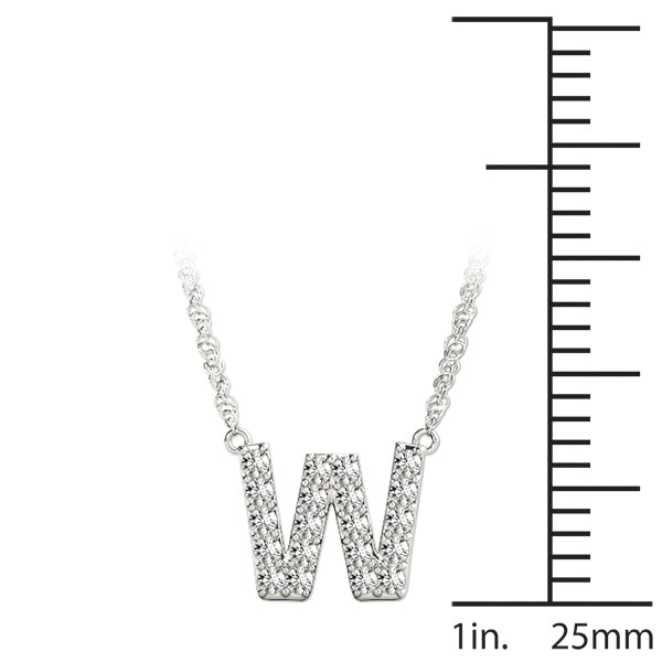 Initial W Pendant