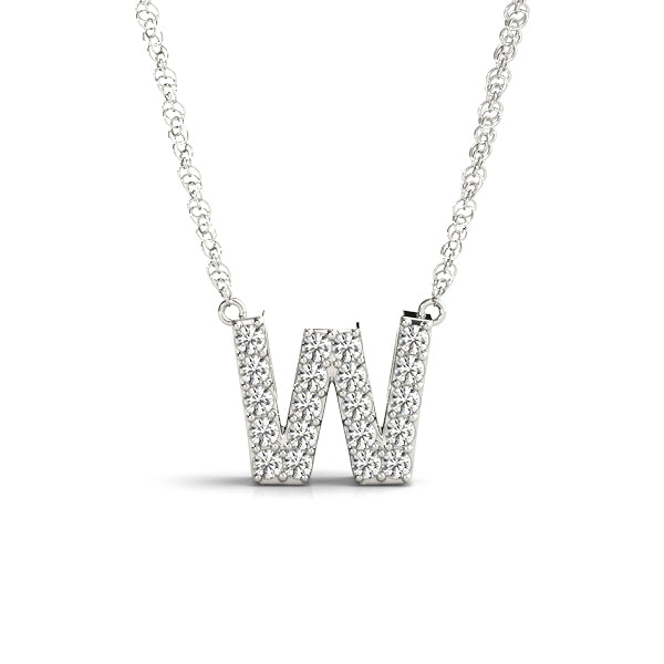 Initial W Pendant
