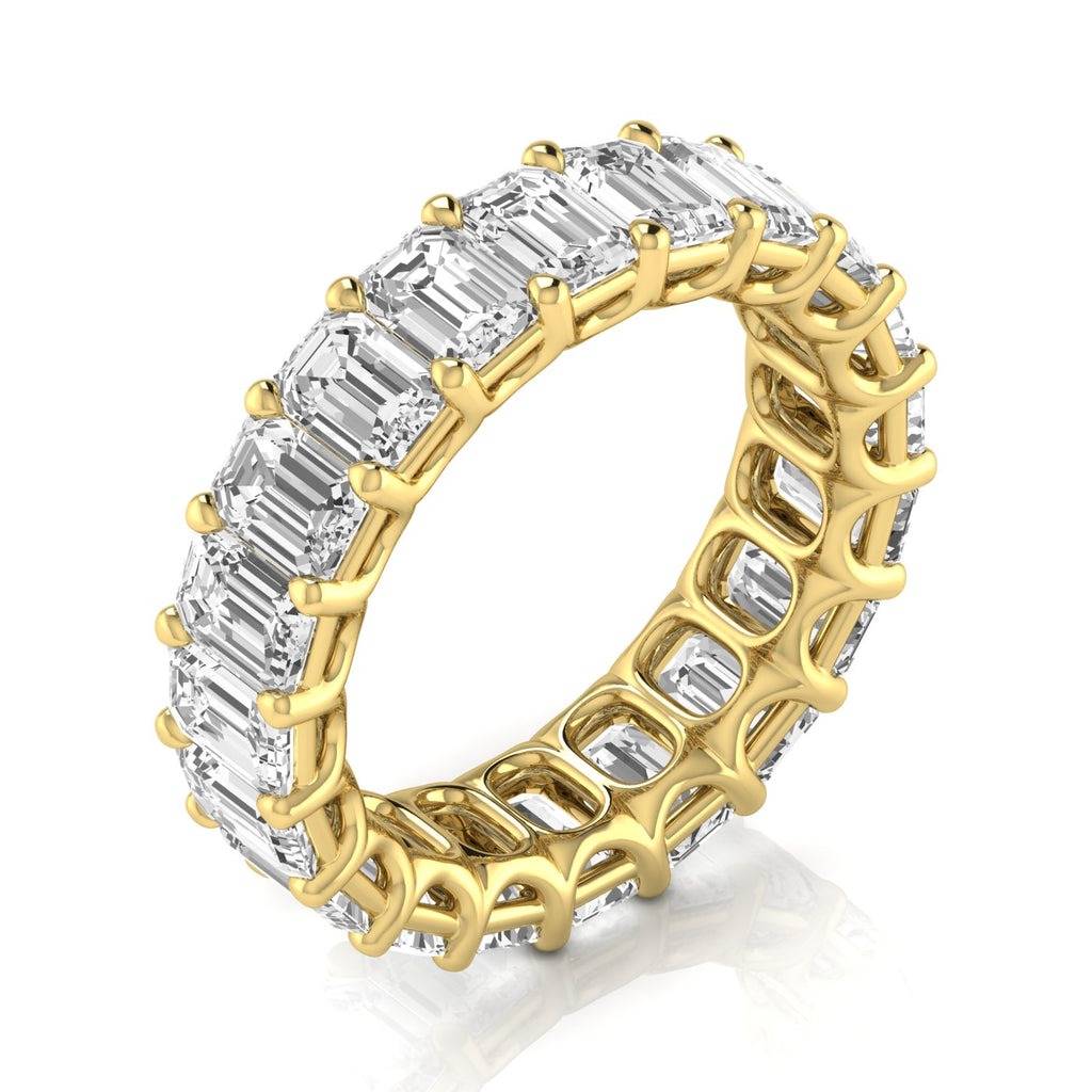 Diamond Emerald Cut Eternity Band