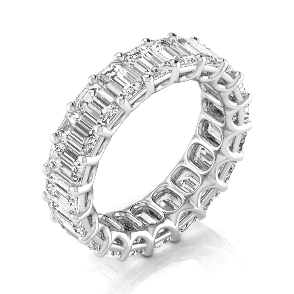 Diamond Emerald Cut Eternity Band